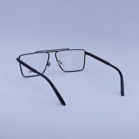 Versace VE1295 1433 Eyeglasses Matte Black 57mm Rectangle Frame - Picture 9 of 10